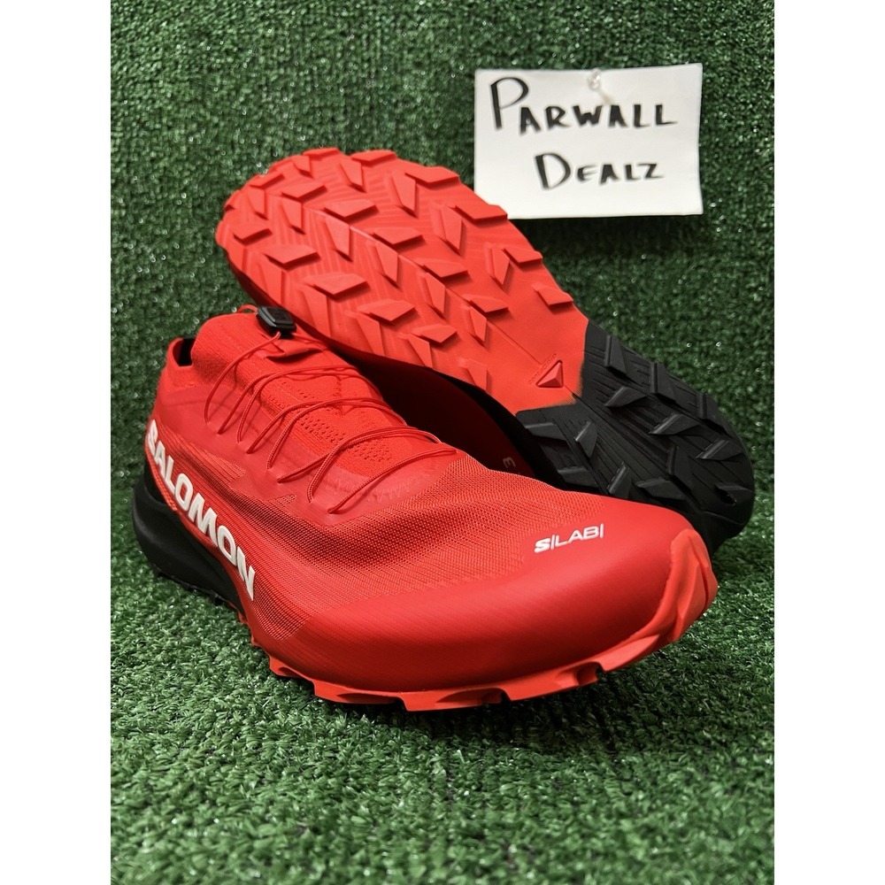 New Salomon S/Lab Pulsar 3 Fiery Red Trail Running Shoes Men's Size 13 L47386700